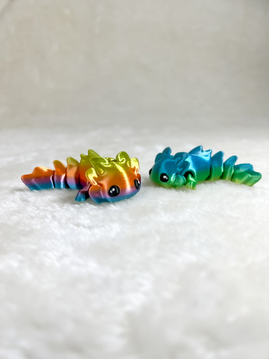 Rainbow Axolotl | Mini Desk Buddies