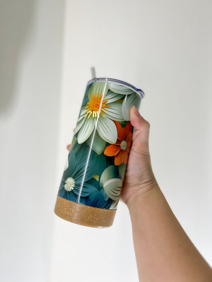 Floral Retro Tumbler