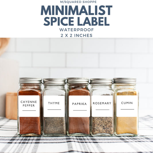 SPICE LABEL, SEASONING label, waterproof, oil-resistant, kitchen label, organization, cupboard, jar, container, spice rack, spice jar label