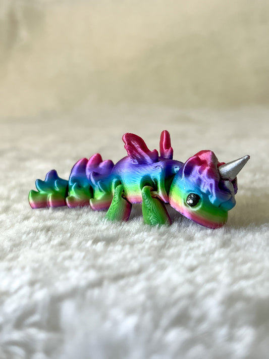 Unicorn Flexi | Desk Buddies, 3d Printed Toys, Desk Animals, Cute Animals, Desk Decor, Unicorn