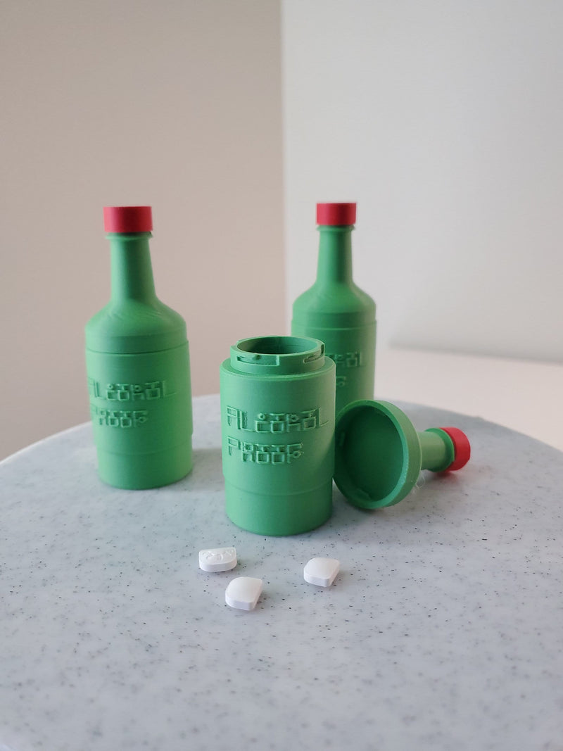 Soju Bottle Antacid PILL CONTAINER, Antacid Asian Glow, Antacid, Pill Box, Pill Case, Pill Organizer